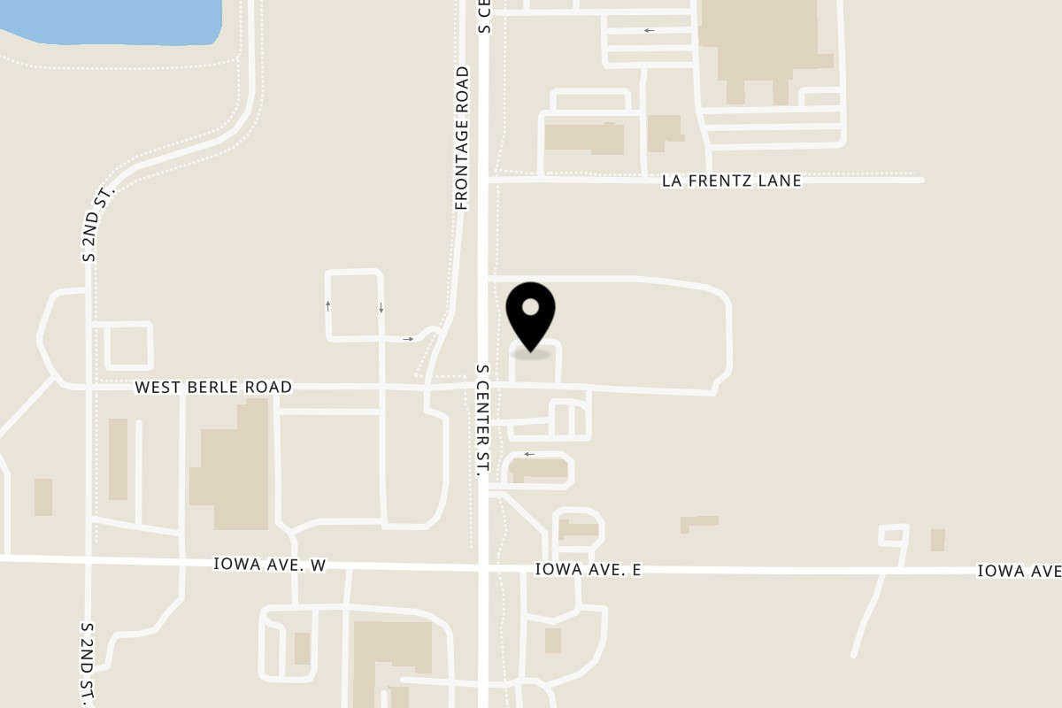 Map showing the location of The Coop Chicken Fingers Marshalltown on 3010 S Center St in Marshalltown